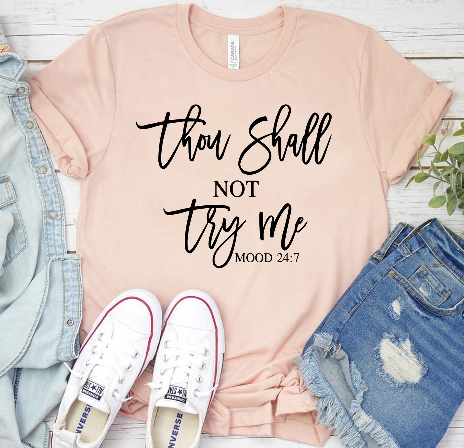 Thou Shall Not Try Me Svg Mood 24 7 Svg Funny Svg Mom Life Etsy