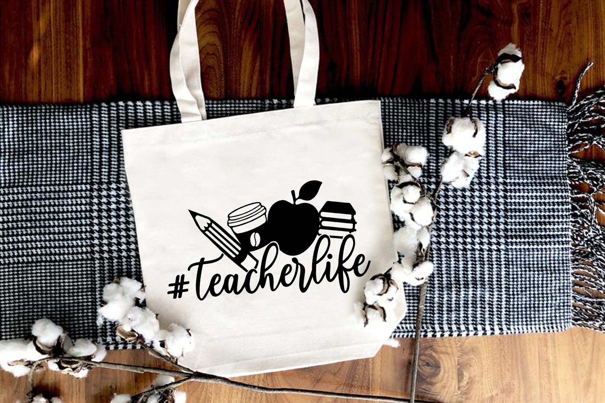 Teacher Life Svg Teacher Svg Tote Bag Svg Teacher Bag Svg 