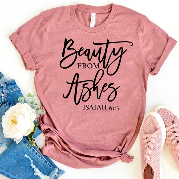 Beauty From Ashes SVG, Isaiah 61:3 SVG, Bible Verse svg, Christian svg, Bible quote svg, Svg files for cricut, Scripture svg, Faith svg, PNG
