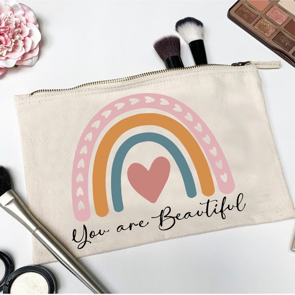 You are Beautiful Rainbow Svg, Makeup Bag Svg, Makeup Svg, Cosmetic Bag Svg, Canvas Bag Svg, Tote Bag Svg, Svg files for cricut, Cut Files