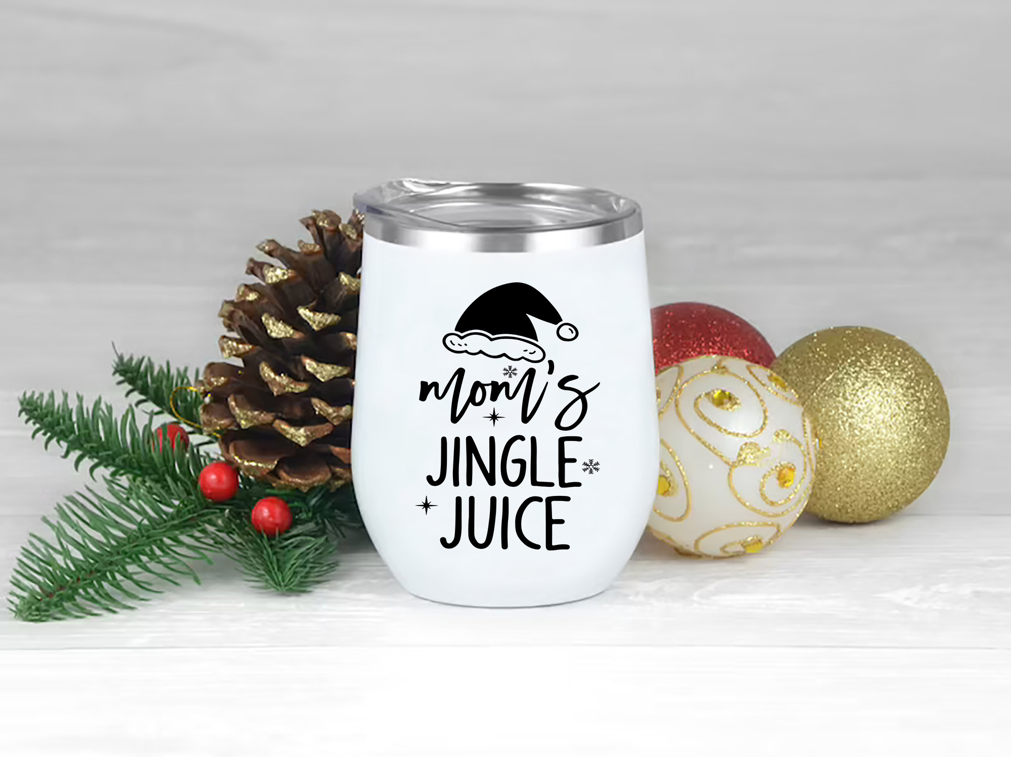 Mom Jingle Juice Christmas Wine Tumbler 20oz