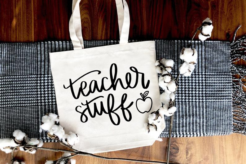 Teacher Stuff SVG, Teacher Svg, Tote Bag Svg, Teacher Bag Svg, Funny Teacher Svg, Teacher Appreciation Svg, Svg files for cricut, School Svg image 1