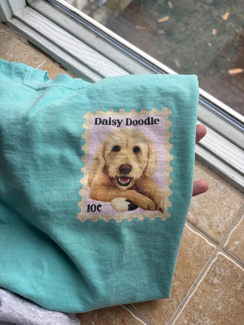 Benutzerdefinierte Haustier Porträt Stempel Shirt, Komfort Farben Shirt, personalisierte Hund Katze Shirt, Haustier-Liebhaber-Geschenk, Haustier-Memorial Sweatshirt, Erinnerung Bild 8