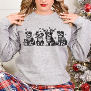 オーストラリアン シェパード クリスマス スウェットシャツ、オーストラリアン シェパード ギフト、犬用クリスマス クルーネック、ビンテージ スタイルのオーストラリアン シェパード ドッグ ママ セーター ギフト