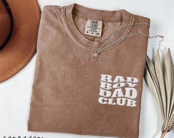 Camiseta bordada con colores cómodos para papá, ideal para papás geniales, regalo para el Día del Padre de niños, regalo para papá primerizo, camiseta del club de papás, regalo de Navidad.