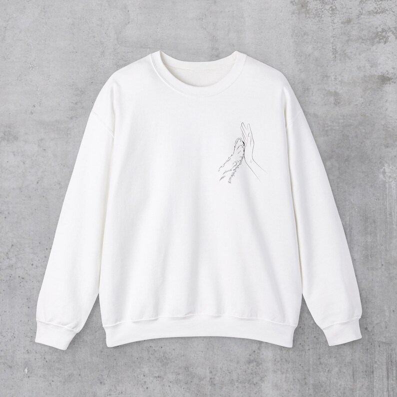Vet Tech Sweatshirt: Animal Rescue Paw Print Crewneck image 2