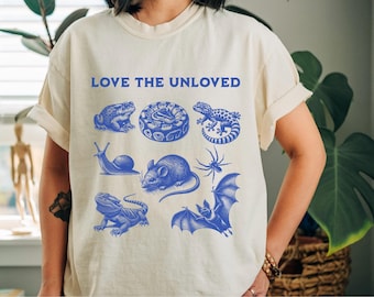 Bearded Dragon Shirt, Leopard gecko, Ball Python shirt, Reptile lover gift, comfort colors pepper, Love the Unloved, Vintage toad tshirt