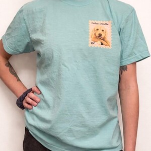 Benutzerdefinierte Haustier Porträt Stempel Shirt, Komfort Farben Shirt, personalisierte Hund Katze Shirt, Haustier-Liebhaber-Geschenk, Haustier-Memorial Sweatshirt, Erinnerung Bild 7