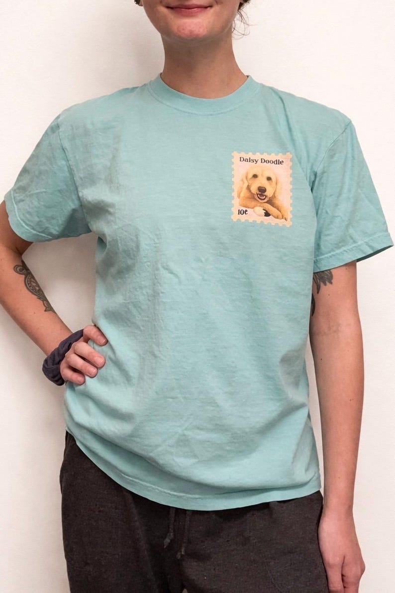 Benutzerdefinierte Haustier Porträt Stempel Shirt, Komfort Farben Shirt, personalisierte Hund Katze Shirt, Haustier-Liebhaber-Geschenk, Haustier-Memorial Sweatshirt, Erinnerung Bild 7
