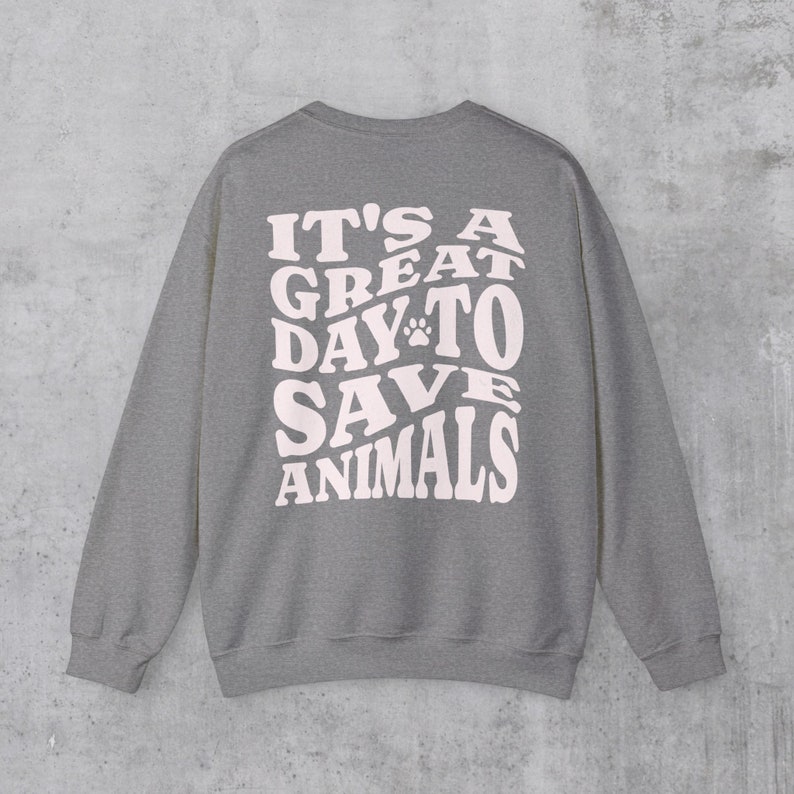Vet Tech Sweatshirt: Animal Rescue Paw Print Crewneck image 8