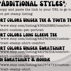 Benutzerdefinierte Haustier Porträt Stempel Shirt, Komfort Farben Shirt, personalisierte Hund Katze Shirt, Haustier-Liebhaber-Geschenk, Haustier-Memorial Sweatshirt, Erinnerung Bild 14