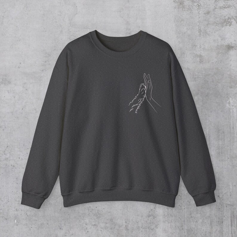 Vet Tech Sweatshirt: Animal Rescue Paw Print Crewneck image 6