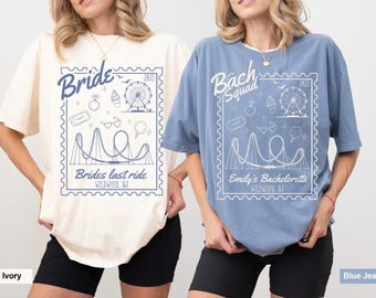 Comfort Colors Bachelorette T-Shirt, Amusement Park Bridal Party