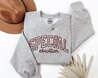 Special Education Embroidered Sweatshirt, Paraprofessional Crewneck, Gildan Teacher Sweatshirt, SPED Teacher Gift, Special ED Teacher