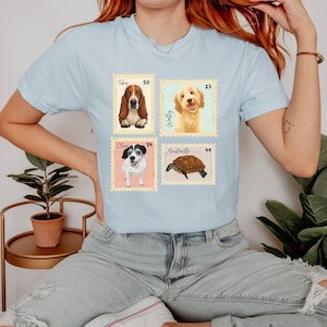 Benutzerdefinierte Haustier Porträt Stempel Shirt, Komfort Farben Shirt, personalisierte Hund Katze Shirt, Haustier-Liebhaber-Geschenk, Haustier-Memorial Sweatshirt, Erinnerung Bild 5