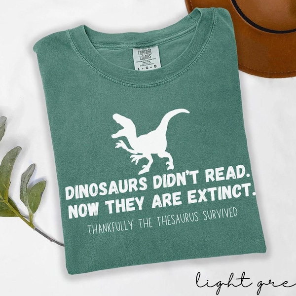 Comfort Colors Shirt, Funny Literacy Shirt for Teachers, School Librarian Gift, Book Lover Tee, Thesaurus Pun Shirt, Reading Is Cool Shirt