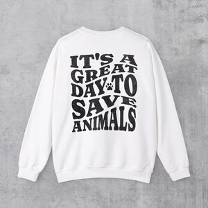 Vet Tech Sweatshirt: Animal Rescue Paw Print Crewneck image 3