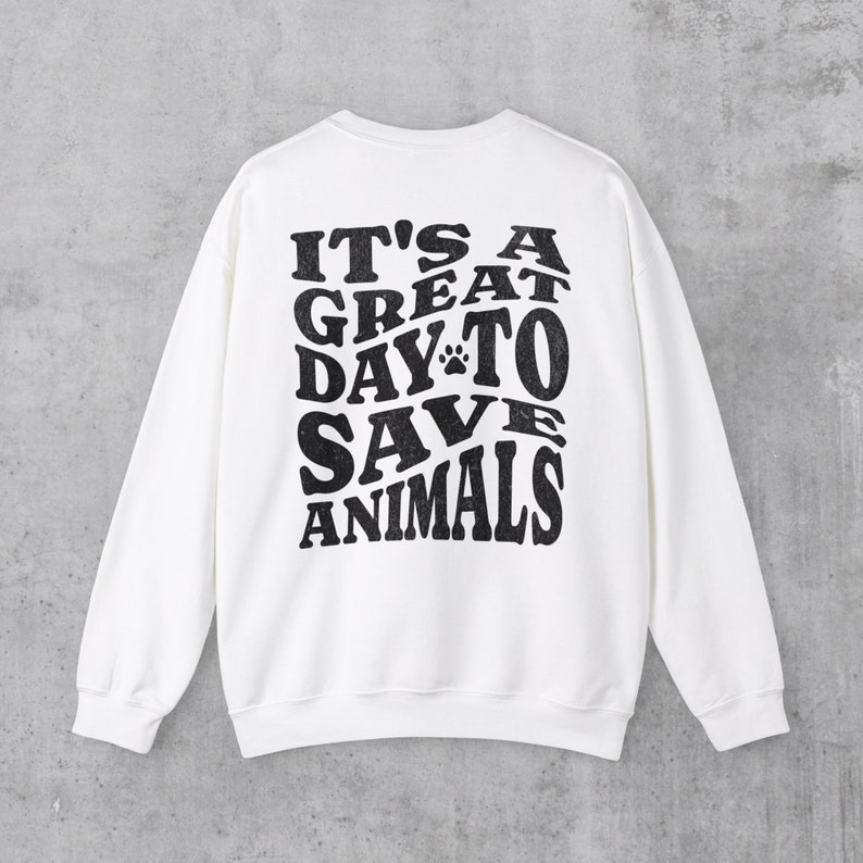Vet Tech Sweatshirt: Animal Rescue Paw Print Crewneck image 3