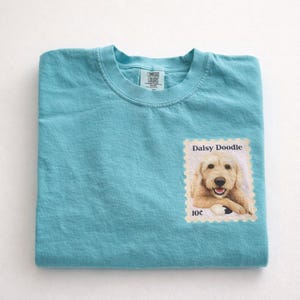 Benutzerdefinierte Haustier Porträt Stempel Shirt, Komfort Farben Shirt, personalisierte Hund Katze Shirt, Haustier-Liebhaber-Geschenk, Haustier-Memorial Sweatshirt, Erinnerung Bild 2