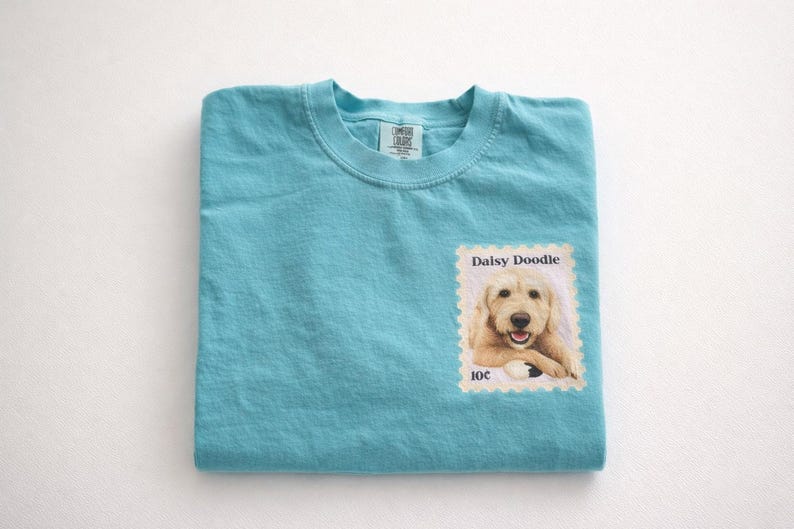Benutzerdefinierte Haustier Porträt Stempel Shirt, Komfort Farben Shirt, personalisierte Hund Katze Shirt, Haustier-Liebhaber-Geschenk, Haustier-Memorial Sweatshirt, Erinnerung Bild 2