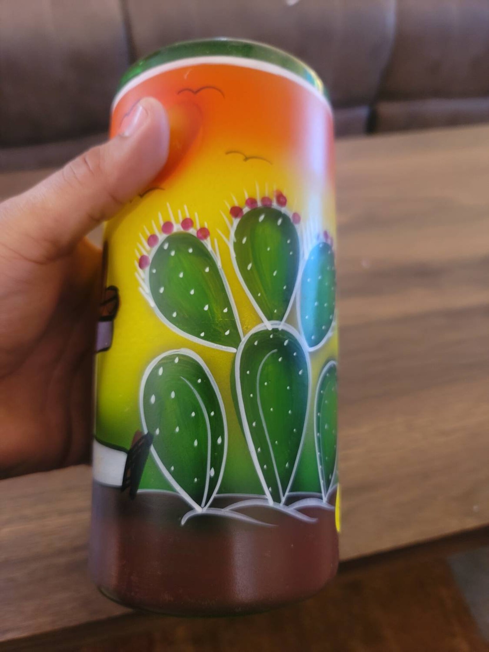 Mexican glass hand made 32 oz. Mug. Beer mug BIG new. Etsy