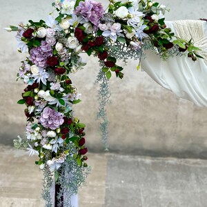 Wedding Arch Fake Flowers Floral Purple Garland for Arch Artificial ...