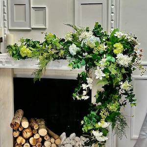Eucaliptus plant Greenery garland  artificial plants and flowers   Wedding flower garlandHanging fake plants and flower