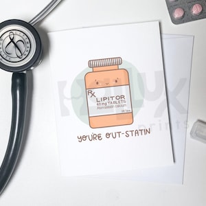 Você está fora de si - Cartões de felicitações com trocadilhos médicos - Presentes de saúde - Enfermeiro médico estudante de medicina - Sentimentos Parabéns Conquista