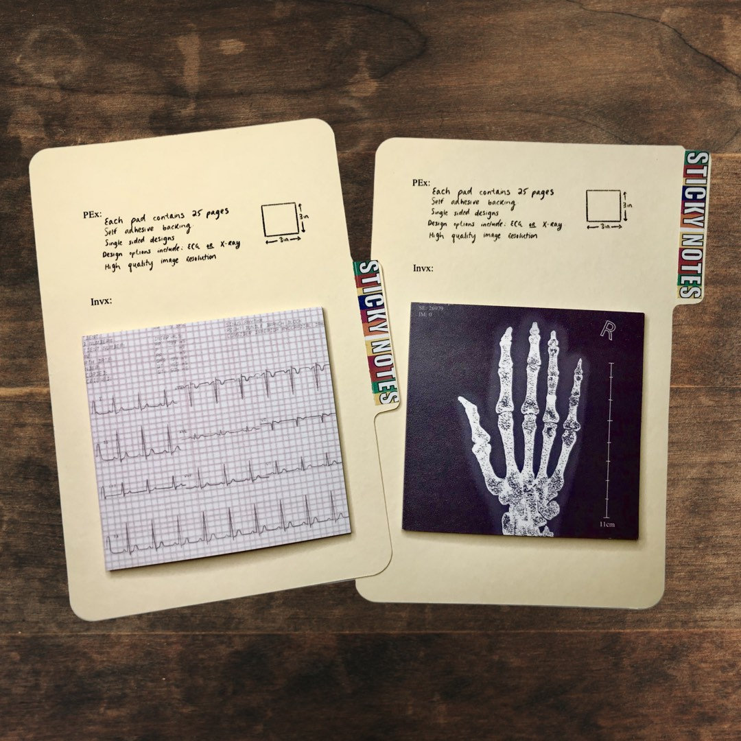 Medical Postit Sticky Notes Ecg Ekg Paper Xray Stationery Etsy