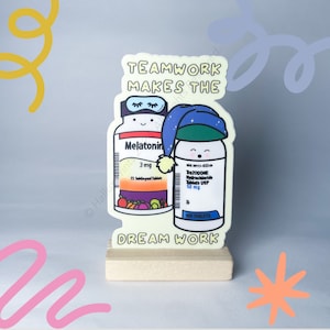 Pharmacy Sleeping Pills Vinyl Sticker - Die Cut Waterproof Stickers for Doctors, Physicians, Medical Students, Nurses, RN, PT - Medical Puns