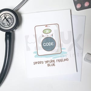 Désolé, vous n'avez pas le vertige - Jeu de mots médical - Cartes de voeux pour la santé - Infirmière, docteur, Étudiant en médecine - Sentiments de condoléances
