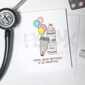 Échographie d'anniversaire - Jeu de mots médical - Cadeaux de soins de santé - Infirmière et infirmière docteur Tech - Fête d'anniversaire sentimentale