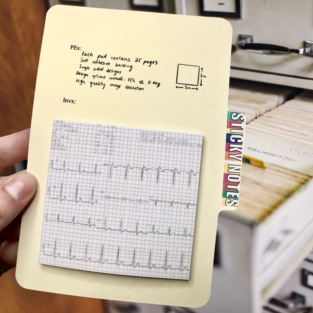 Medical Postit Sticky Notes Ecg Ekg Paper Xray Stationery Etsy