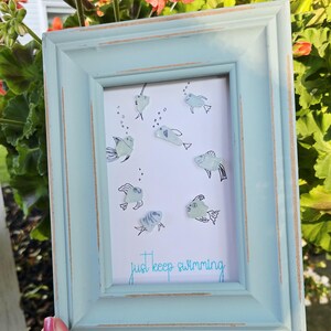 Framed beach glass pictures