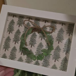 Christmas Beach Glass Art