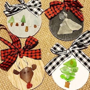 Lake erie beach glass ornaments