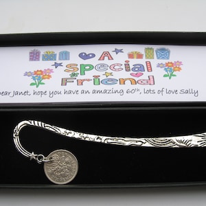 Personalised Friend 1964 Sixpence 5" Bookmark For 60th Birthday In 2024 Boxed Gift