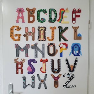 Alphabet puerta carta decoración animales para el vivero