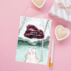 Ducks geïllustreerd Adventure card, Thinking of You, Animal card collection, Friendship Cards, Exciting times, Happy Anniversary, 5'' x 7''