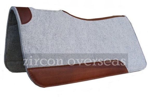 wool western saddle pad premium horse tack leather and wool pad 3.0 freeship