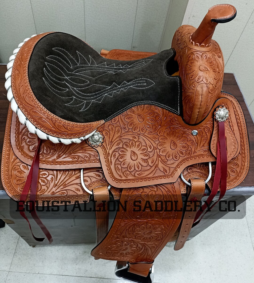 Leather Western Saddle Brown Western Saddle Show Barrel Racingsaddle
