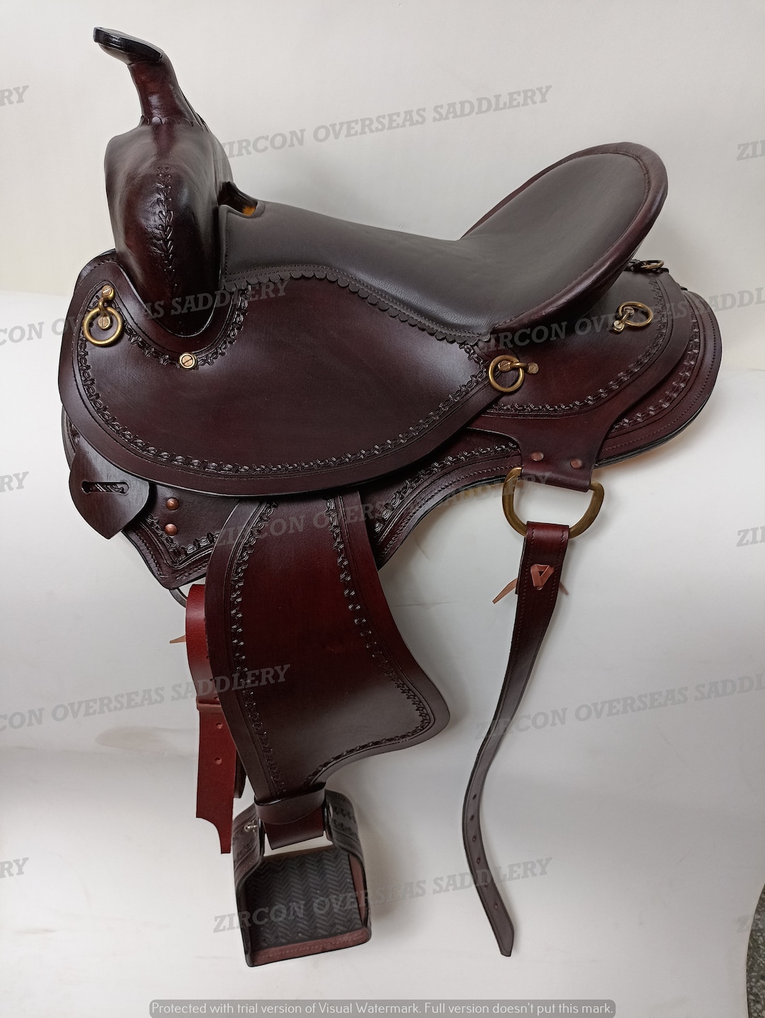 Selle de cheval en cuir Gaited Western Pleasure Trail