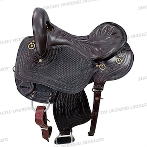 New Leather Trail Endurance Leather Saddle ,Beautifully Hand Tooled 21