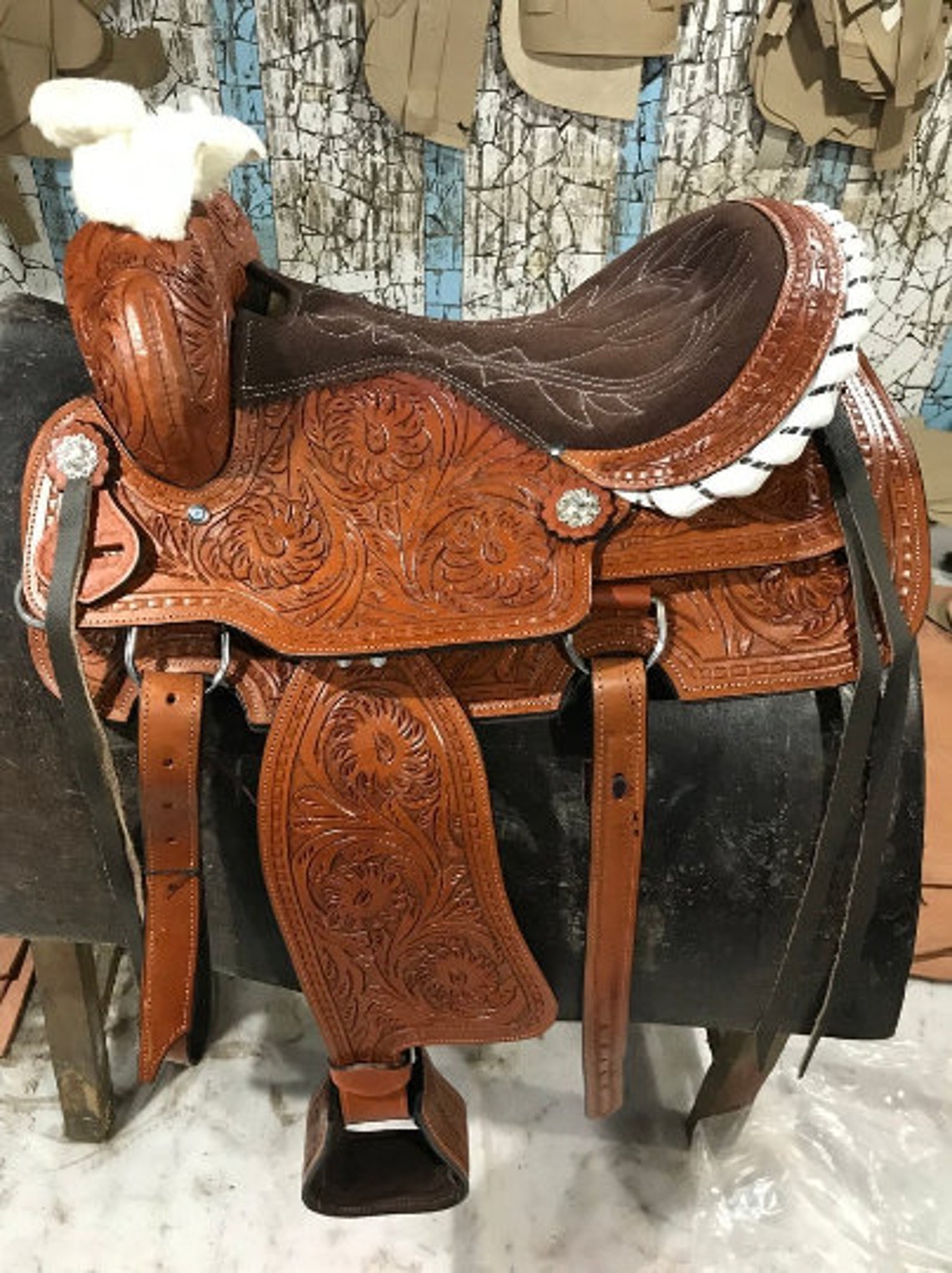 Western Saddle Brown Western Saddle Show Barrel Western Saddle Western