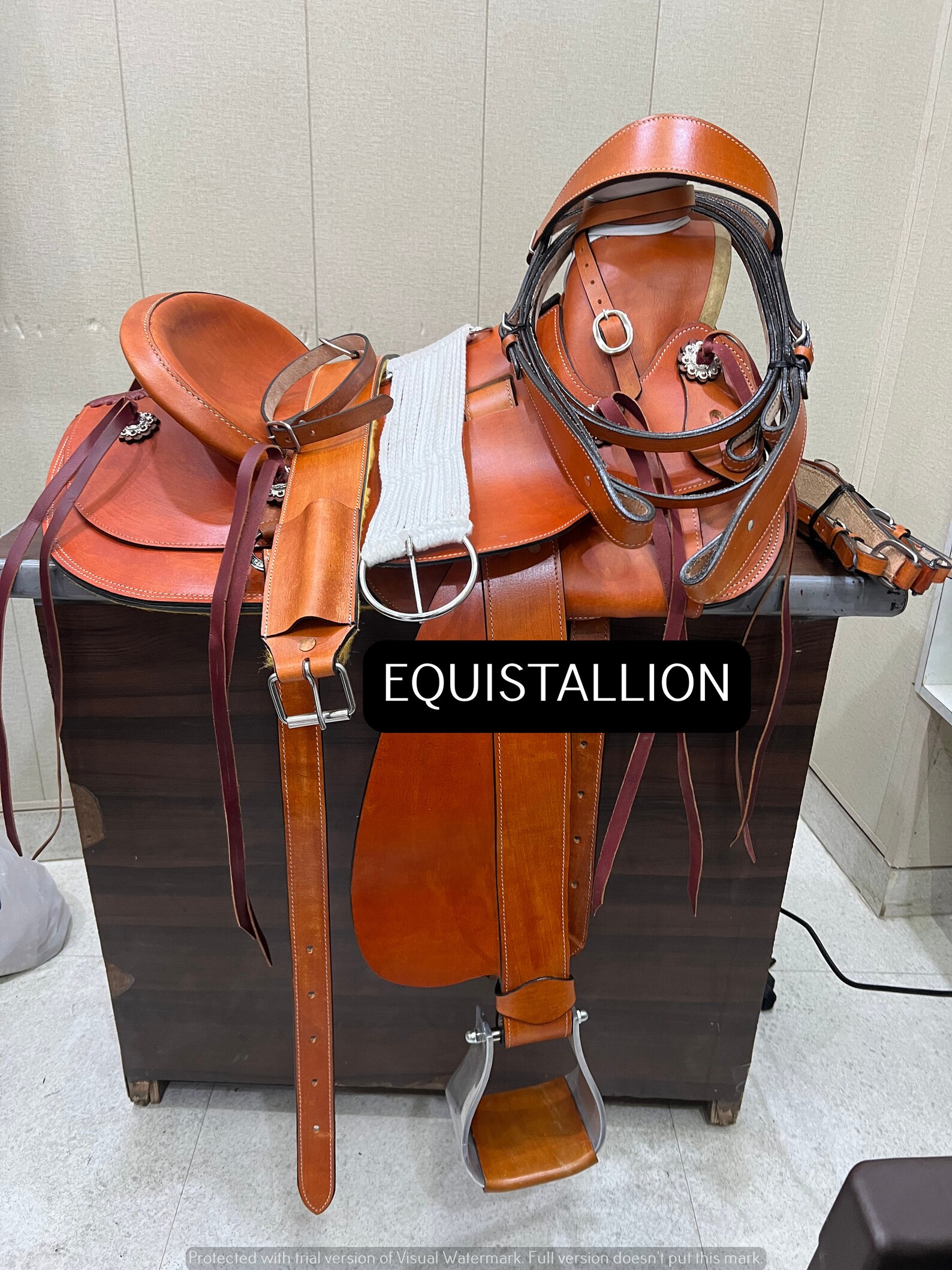 WILDRACE Rough Out Western Leather A Fork Wade Tree Roping Ranch Saddle