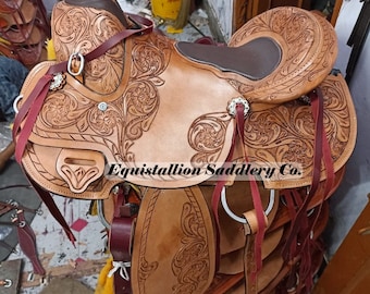 Horse Saddle Wade Tree A Fork Western Premium Leather Roping Ranch Work Mod L163 05 Xq
