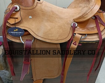 Selle Western Travail Cuir - Ashmina Saddlery - Taille 12-18 Pouces - Neuve