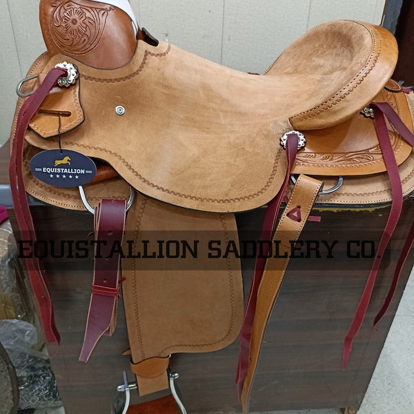 Ranch Roping Wade Horse Saddle Western Tree A Fork Work Leather 12-18