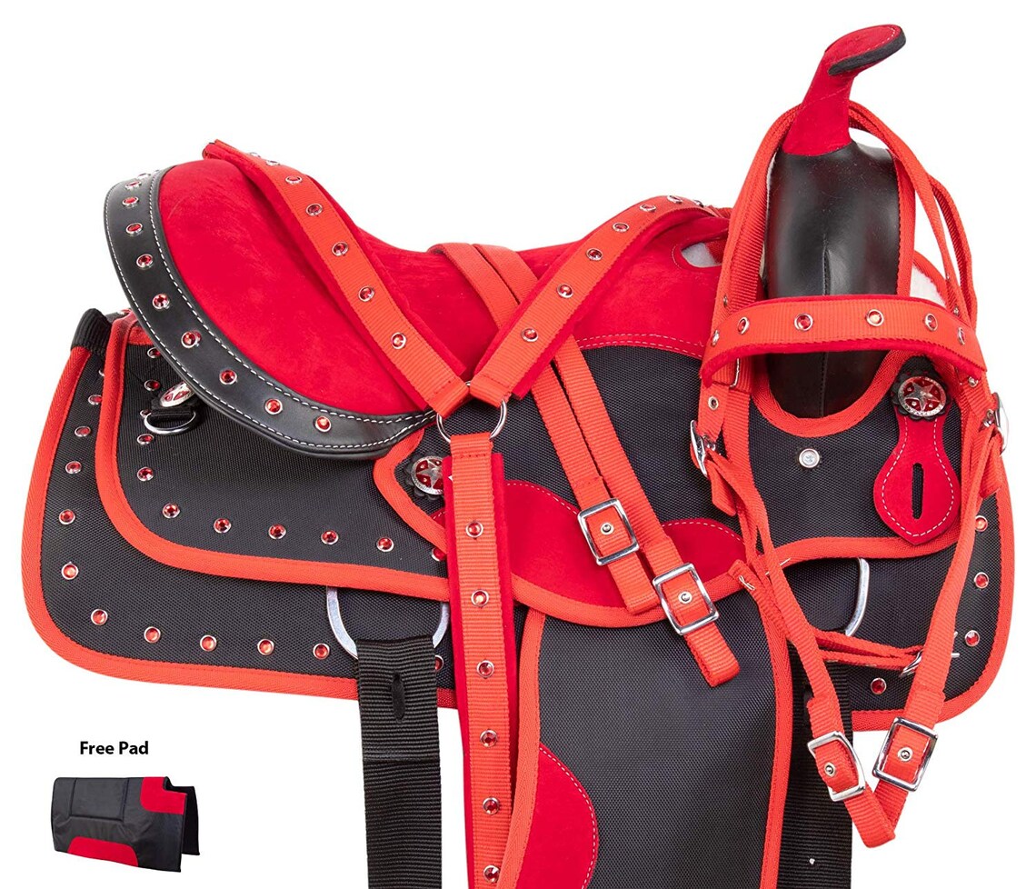 Red Horse Saddle Western Synthetic Barrel Racing Trail TACK Etsy