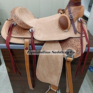 Wade Tree A Fork Premium Western Leather Roping Ranch Work Equestrian Trail Horse Saddle Tack set free ship